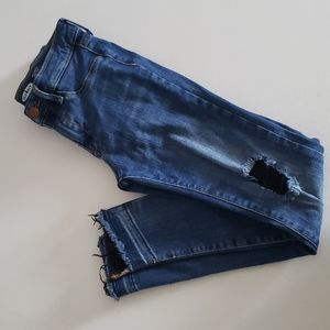 OLD NAVY girls ballerina jeggings jeans denim pants size 12 distressed